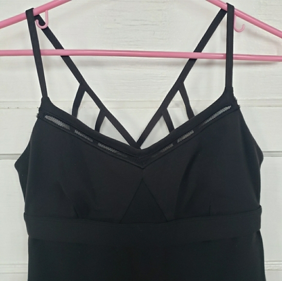 🌷SOLD🌷Lululemon Strappy Cage Bra Tank Cami▪︎Keyhole▪︎Mesh Inlays▪︎BLACK▪︎10 - Picture 7 of 11